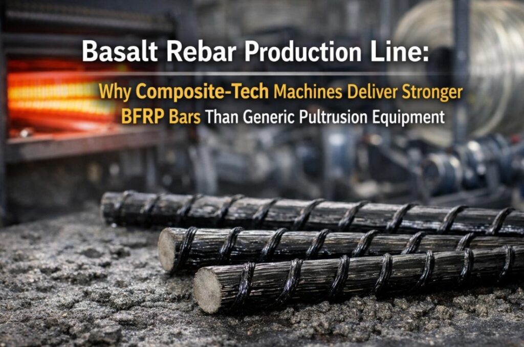 modern Composite-Tech basalt rebar production line