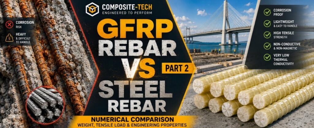 GFRP rebar vs Steel